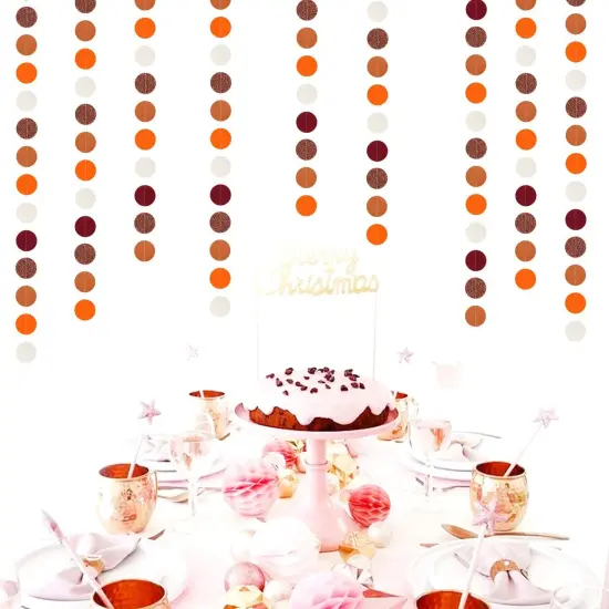 Orange Party-Decorations Streamers - 52Ft Birthday Baby Shower Hanging Paper {5}