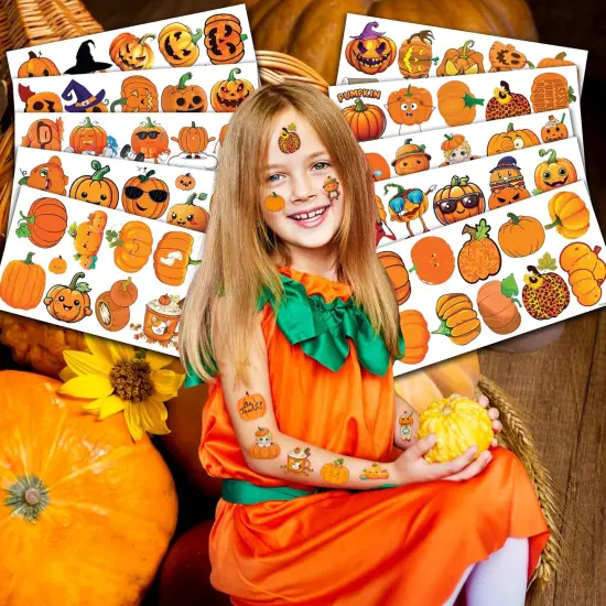 104 PCS Pumpkin Temporary Sticker {2}