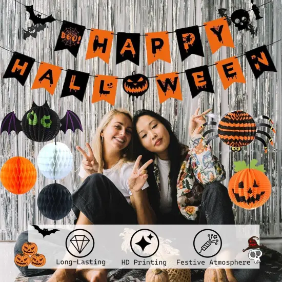 6 Pcs Halloween Banner Decorations Set {2}