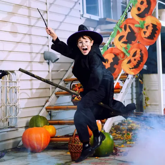 Halloween Pumpkin Flag Hanging Banner {4}