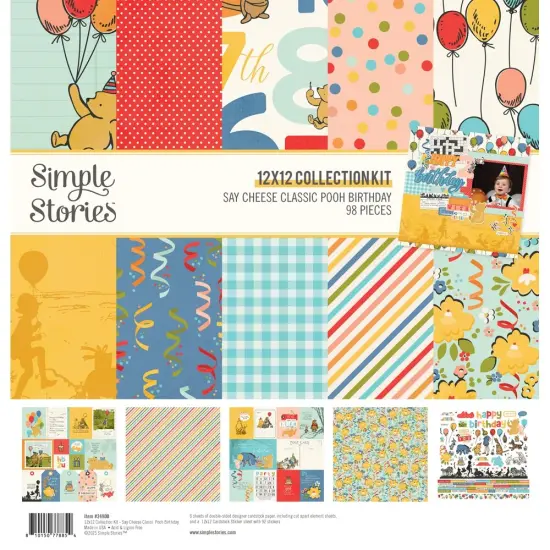 Simple Stories Collection Kit 12"X12"-Say Cheese Classic Pooh Birthday {1}