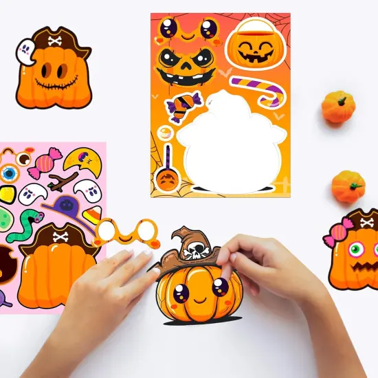 45 Sheets Halloween Pumpkins Stickers for Kids {4}