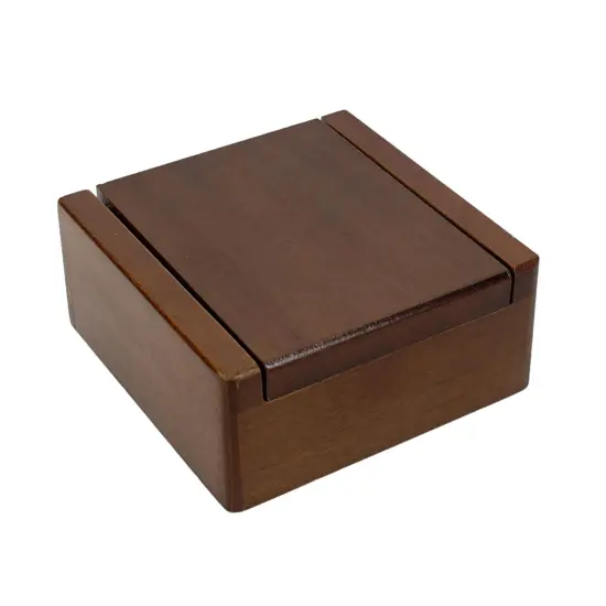 WE Games Old-Fashioned Metal Jacks in a Walnut Stain Wooden Box {5}