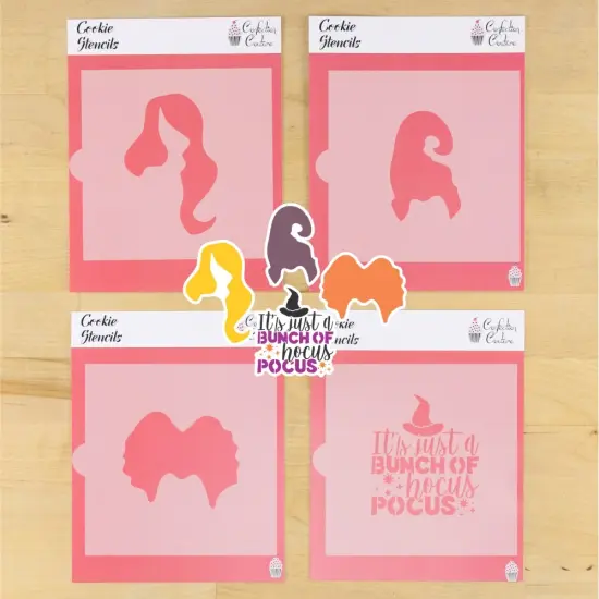 It's Just a Bunch of Hocus Pocus Cookie Stencil Set | Halloween Cookie Stencil | Halloween Arts & Crafts Stencil | Confection Couture | {2}
