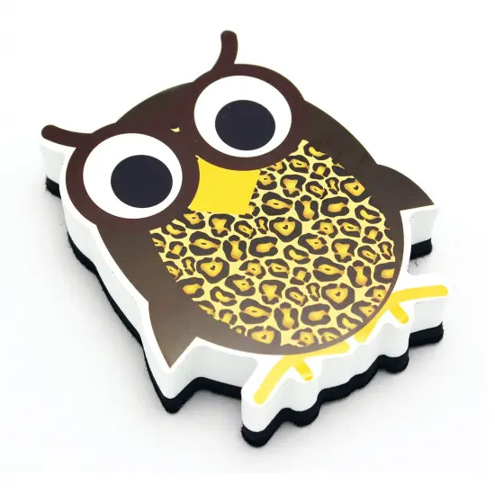 Magnetic Whiteboard Eraser, Wise Owl {1}