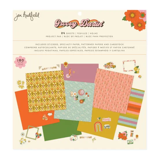 Jen Hadfield Groovy Darlin' Project Pad 12"X12"-24 Sheets {1}