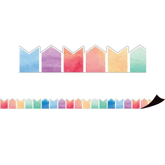 Watercolor Pennants Magnetic Border, 24 Feet {1}
