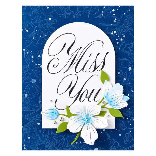 Spellbinders Press Plate By Paul Antonio-Copperplate Miss You {4}