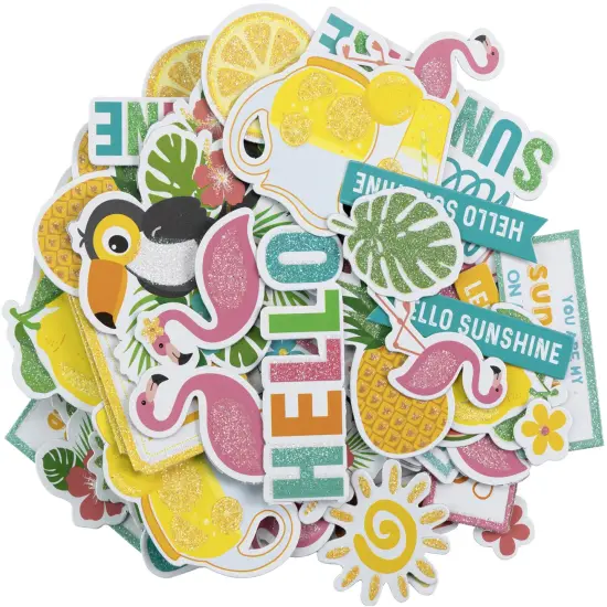 Little Birdie Ephemera Embellishment 82/Pkg-Sunshine & Lemonade {2}