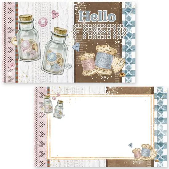 Memory Place Journal Card Pack 20/Pkg-Stitched Together {3}