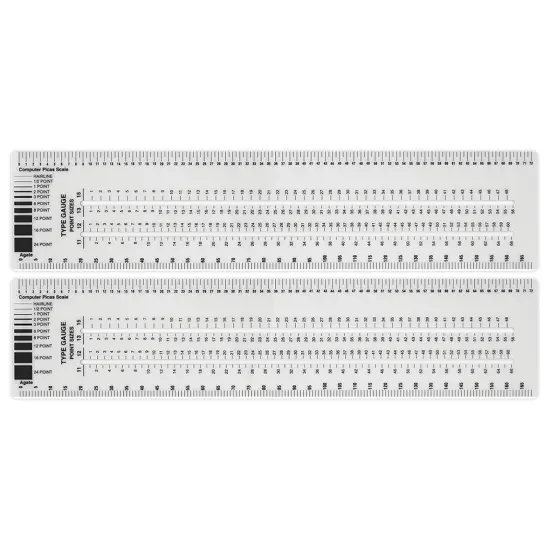 Graphic Arts Ruler, 3" x 12", Pack of 2 {1}