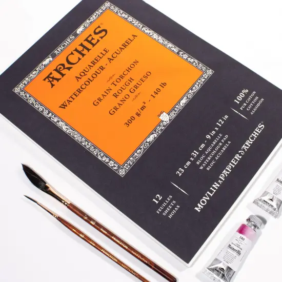 Arches Aquarelle Rough Watercolor Pad 9"X12"- 140lb, 12 Sheets {3}