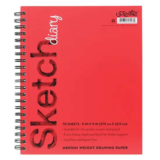 Sketch Diary, Medium Weight, 11" x 9", 70 Sheets {1}