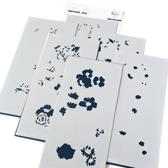 Pinkfresh Studio 4"X9" Stencils-Artsy Floral {1}