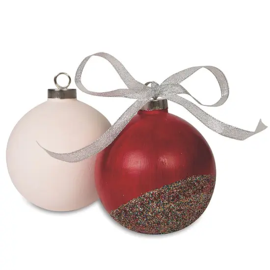 Color-Me&trade; Ceramic Bisque Ball Ornament (Pack of 12) {1}