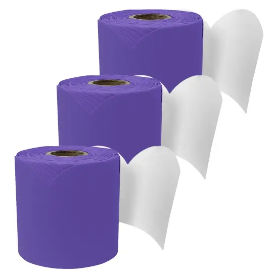 Rolled Scalloped Bulletin Board Border, Deep Purple, 65 Feet, Pack of 3 {1}