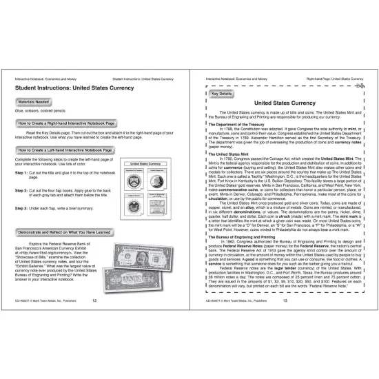 Interactive Notebook: Economics and Money, Grade 5-8 {3}