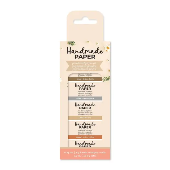 American Crafts Handmade Paper Powdered Pigment 0.25oz-Metallics {1}
