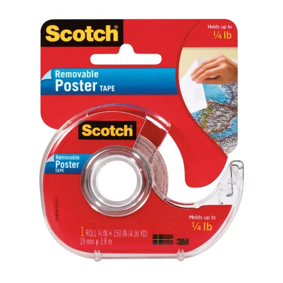 Removable Poster Tape with Dispenser, 3/4" x 150" {1}