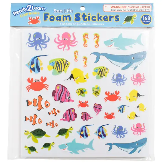 Foam Stickers, Sea Life, Pack of 168 {1}