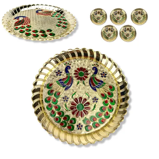 Bulk 5/20/50 Golu Gift Acrylic Pooja Puja Haldi Kumkum Rakshabandhan Thali, Varalaxmi Navrathri Diwali Gift, Baby Shower, Housewarming Favor, {4}