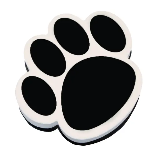 Magnetic Whiteboard Eraser, Black Paw {1}