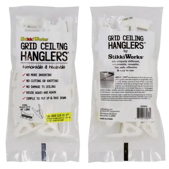 Grid Ceiling Hanglers&trade; Grid Clip Kits&trade;, 10 Count {1}