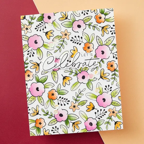 Spellbinders Press Plate By Yana Smakula-Floral Celebration {5}