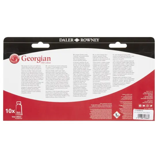 Daler-Rowney Georgian Oil Paint Studio Set 10/Pkg-With Free Brush {4}