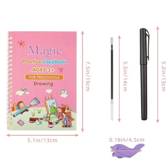 Kitcheniva Magic Practice Copybook Number Book Set {4}