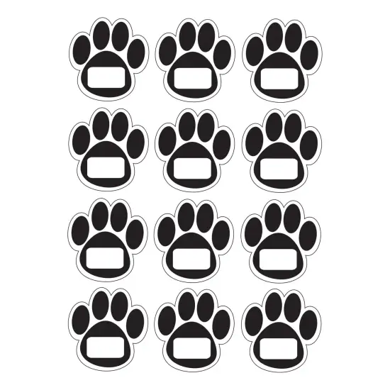 Die-Cut Magnetic Black Paw Prints, 12 Pieces {1}