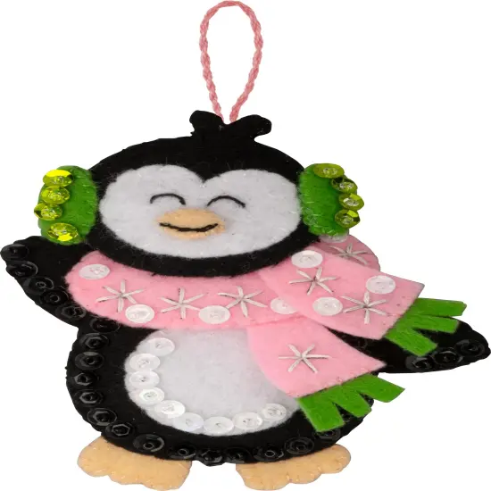 Bucilla Felt Ornaments Applique Kit Set Of 4-Santa Sweets {5}