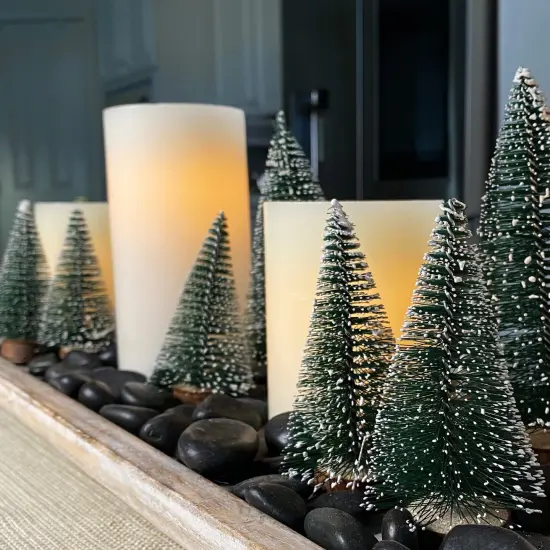 Wrapables Mini Snow Frost Tabletop Artificial Christmas Trees (Set of 10) {4}