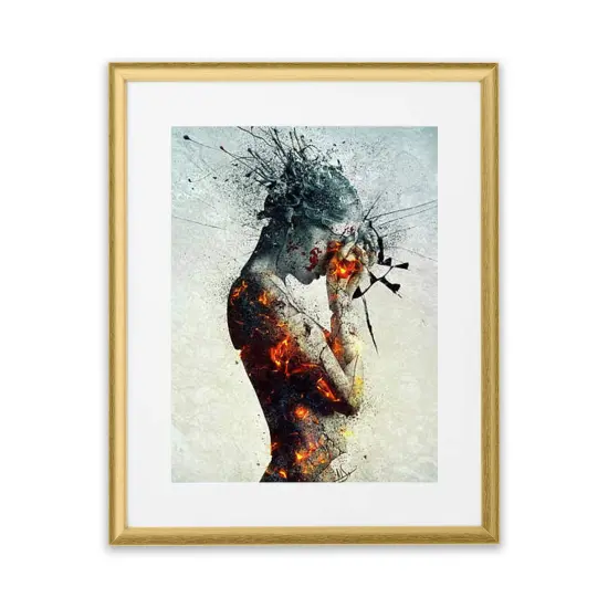 Gold Picture Frame with Plastic Front, 16x20", Wall-Ready {1}