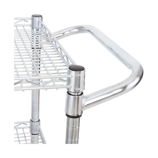 Seville Classics 3-Tier NSF Utility Cart, 35.9" W x 18" D x 32.2" H {4}