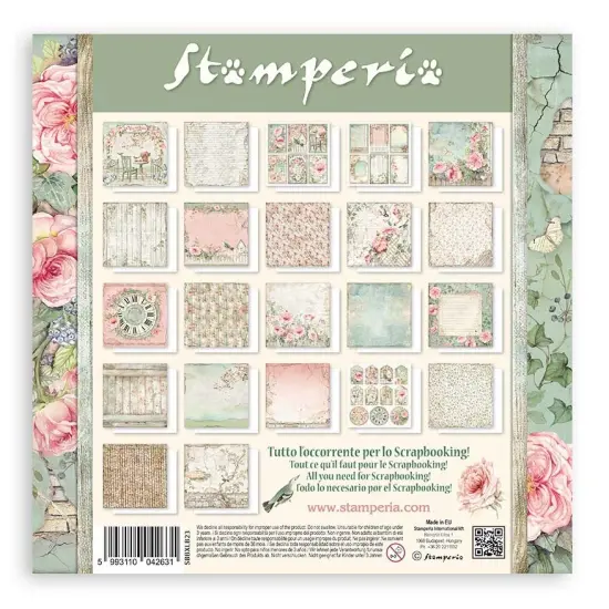 Stamperia Single-Sided Paper Pad 12"x12" 22/Pkg-House of Roses {3}