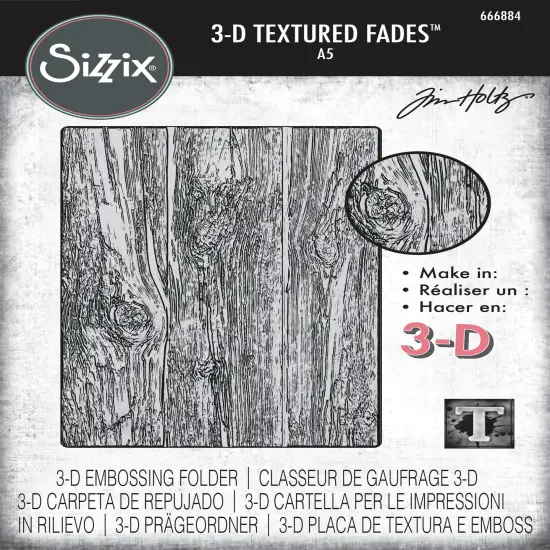 Sizzix 3D Texture Fades Embossing Folder A5 by Tim Holtz-Lumber {1}