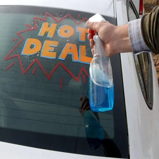 U-Mark DR. PAINT&trade; Extra Broad Tip Window Paint Marker 6pk - 1 ea. bk, bl, gr, rd, wh, yl {3}