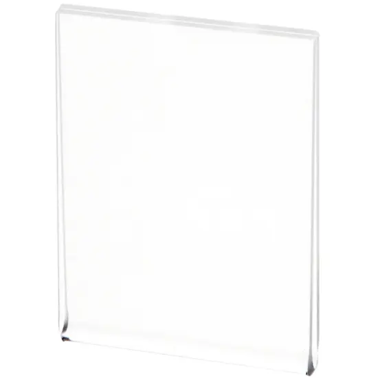Plymor Clear Acrylic Folder-Style Sign Display Holder / Postcard Protector, 4" W x 6" H {2}
