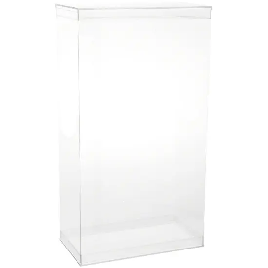 DollSafe Deluxe Clear Folding Display Case with Acrylic Top and Base for 15-16 inch Dolls or Action Figures, 9.5" W x 5" D x 17" H {1}