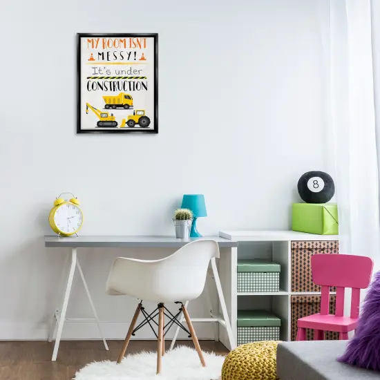 Stupell Industries Under Construction Not Messy Floating Frame Design by Elizabeth Tyndall {2}