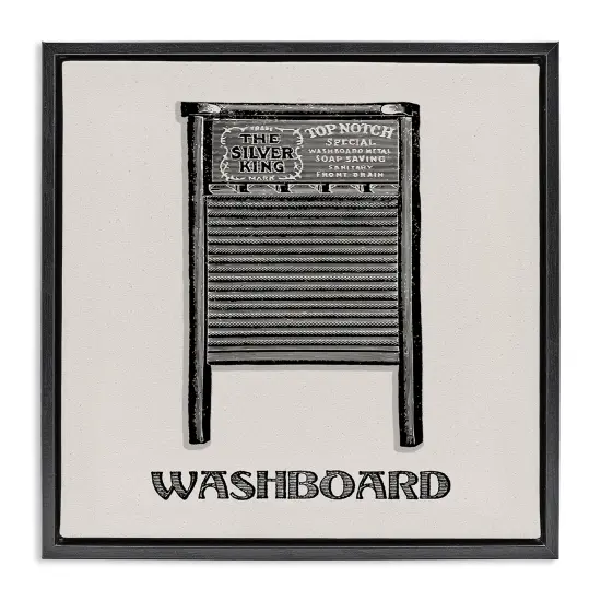 Stupell Industries Timeless Antique Washboard Floating Frame Design by Val Rhodes {1}