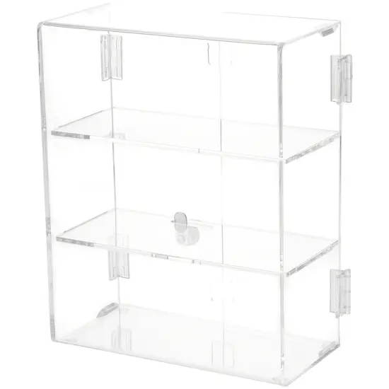 Plymor Clear Acrylic Rectangular Locking Display Case, 2 Shelves {2}