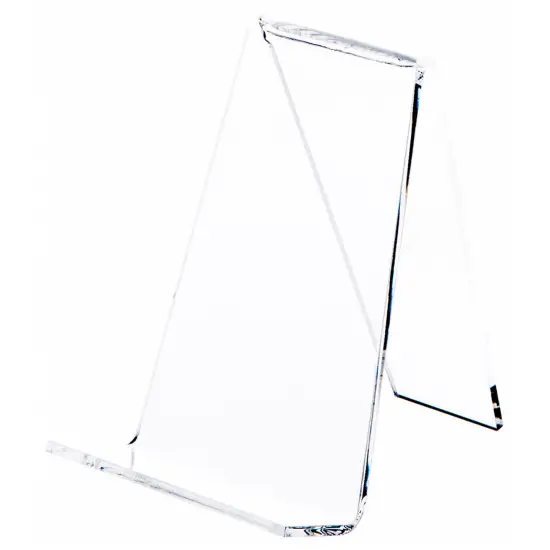 Plymor Clear Acrylic Book Easel with 1.125" Flat Ledge, 3.625" W x 4.25" D x 4.875" H {2}