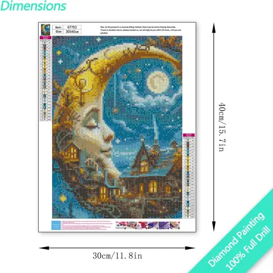Moon Diamond Painting Kits for Adults Beginners {2}