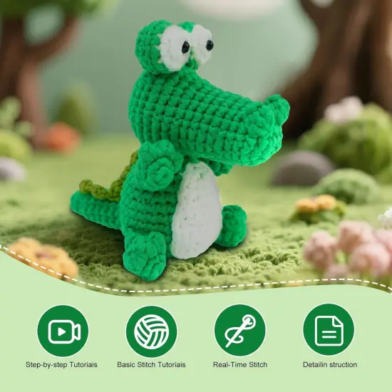 Crocodile Crochet Kit for Beginners {2}