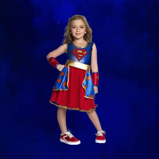 Rubies Blue and Red DCC Supergirl Tutu Dress Halloween Costume Girls 10-12 Size L {4}