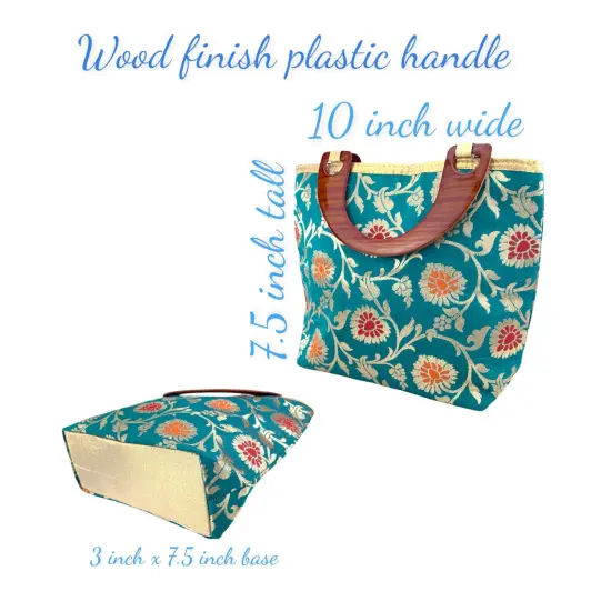 Silk Purse for Women Indian Potli Gota Patti Bag Ethnic Wedding Favor Gift for Her, Nikah, Eid, Diwali Gift {5}