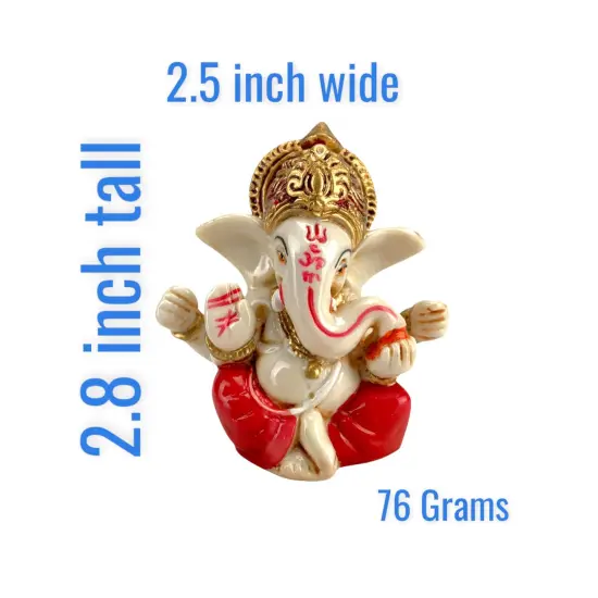 1 Ct Acrylic Car Ganesha Statue Idol Showpiece God of Luck and Success Ganpati Figurine for Home Decoration and Car Dashboard Housewarming Pooja Diwali Decoration {7}
