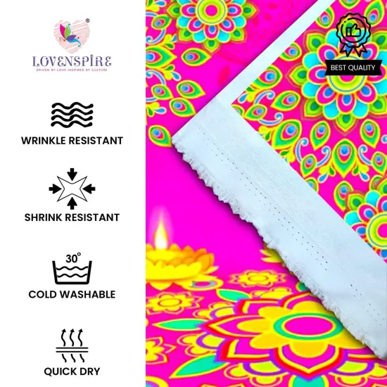 5x8 Feet Happy Diwali Banner Indian Traditional Cloth Backdrop Indian Diwali Decor Pooja Wall Decor Indian Wall Art Photo Decor Banner Decorative Pooja Cloth Diwali Celebration {3}